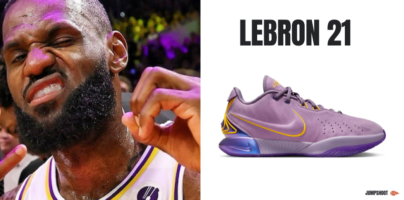 Nike LeBron 21 vue générale de la chaussure de basket signature